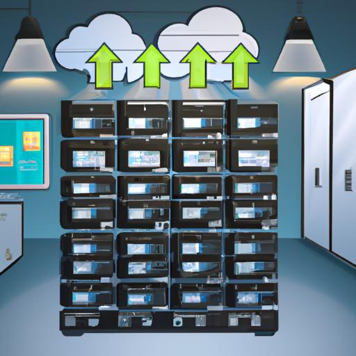 Ensuring data security with automatic backup applications for cloud storage in a server room